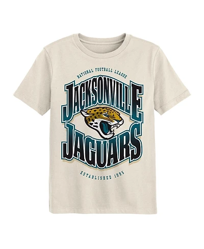 Outerstuff Big Boys and Girls Cream Jacksonville Jaguars Huddle T-Shirt
