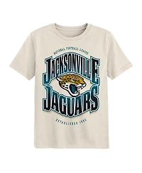 Outerstuff Big Boys and Girls Cream Jacksonville Jaguars Huddle T-Shirt