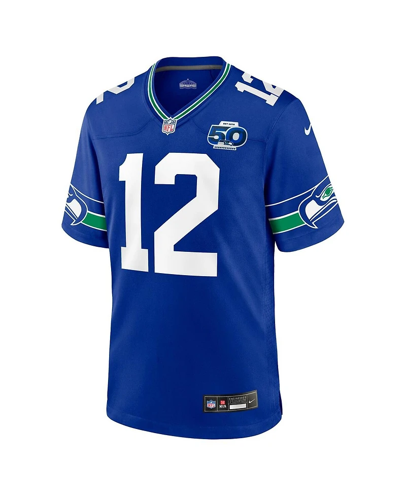 Nike Men's 12 Fan Royal Seattle Seahawks Alternate 2 50th Season Game Jersey
