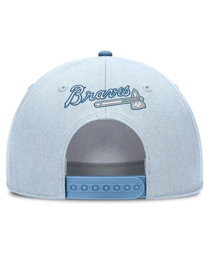 Nike Men's Light Blue Atlanta Braves Rise Dri-Fit Adjustable Hat