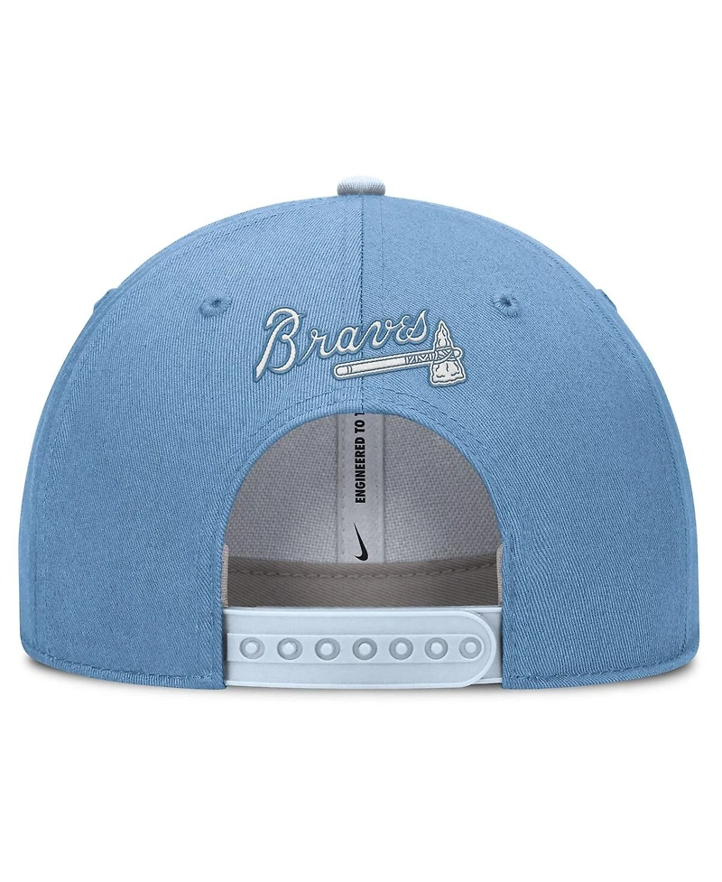 Nike Men's Light Blue Atlanta Braves Rise Dri-Fit Adjustable Hat