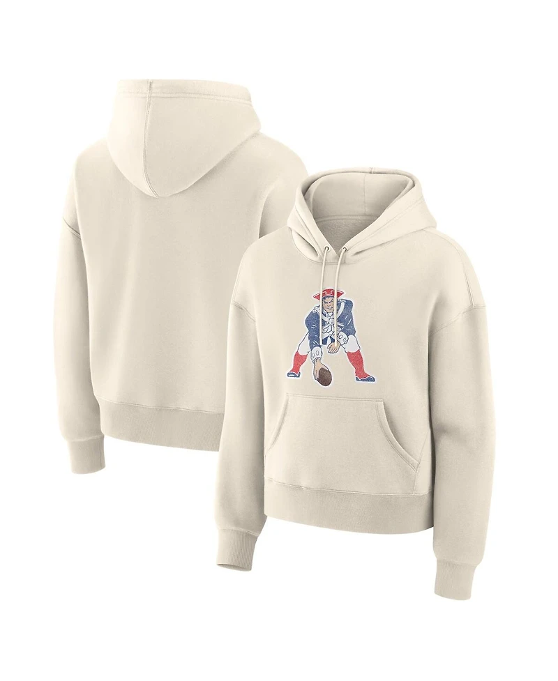 Fanatics Women's Cream New England Patriots Dove Legacy Pullover Hoodie