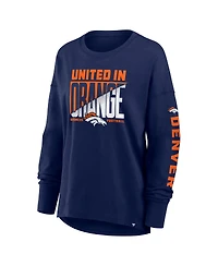Fanatics Women's Navy Denver Broncos Hometown Legacy Long Sleeve T-Shirt