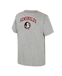 Colosseum Big Boys and Girls Heather Gray Florida State Seminoles Airball Baseball T-Shirt