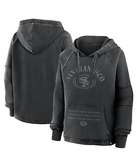 Fanatics Women's Black San Francisco 49ers Oversized Raglan Gridiron Hoodie