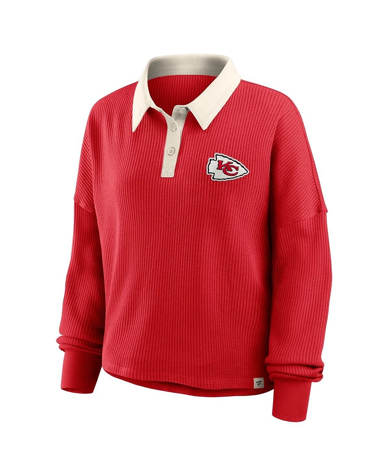 Fanatics Women's Red Kansas City Chiefs Oversized Hometown Premium Thermal Long Sleeve Shirt