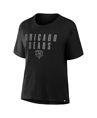 Fanatics Women's Black Chicago Bears Blackout Kneel Down Legacy T-Shirt