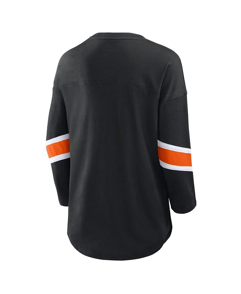 Fanatics Women's Black Cincinnati Bengals Redzone 3/4-Sleeve T-Shirt