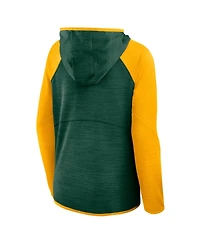 Fanatics Women's Green/Gold Green Bay Packers Redzone End Around Pass Raglan Full-Zip Hoodie