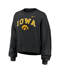 Nike Women's Black Iowa Hawkeyes Oversized Phoenix Arch Pullover Sweatshirt