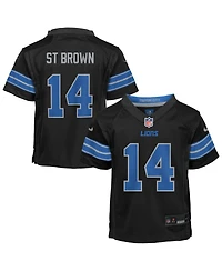 Nike Preschool Amon-Ra St. Brown Black Detroit Lions Alternate Player Game Jersey