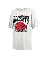 '47 Brand Women's White Houston Rockets City Edition Down Court Sadie T-Shirt