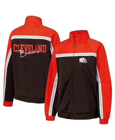 G-iii 4Her by Carl Banks Women's Brown Cleveland Browns Post Game Full-Zip Track Jacket