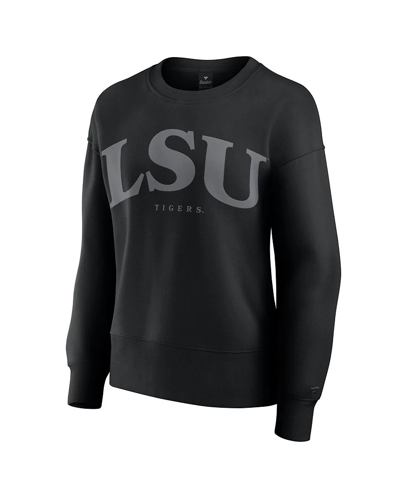 Fanatics Women's Black Lsu Tigers Supersoft Flow Fleece Pullover Sweatshirt
