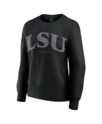 Fanatics Women's Black Lsu Tigers Supersoft Flow Fleece Pullover Sweatshirt