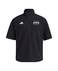Adidas Men's Black Mississippi State Bulldogs 2024 Half-Zip Short Sleeve Training Jacket