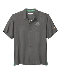 Tommy Bahama Men's Gray Miami Dolphins Catch of the Day Button-Up Shirt