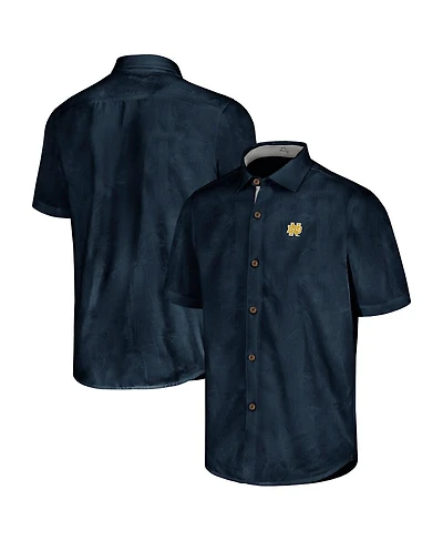 Tommy Bahama Men's Navy Notre Dame Fighting Irish Sport Coconut Point Palm Vista IslandZone Button-Up Shirt
