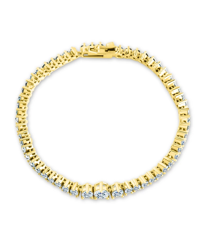 Sterling Forever Tatum Cubic Zirconia Tennis Bracelet