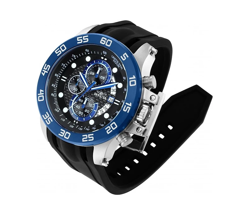 Invicta Men's I-Force Quartz Multifunction Black Dial Polyurethane Watch