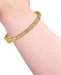 Guess Rhinestone Gold-Tone Bangle Bracelet