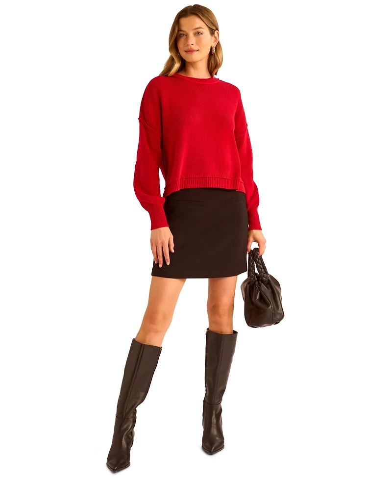 1.state Women's Welt Pocket Mini Skirt