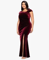 Xscape Plus Cap Sleeves Maxi Dress