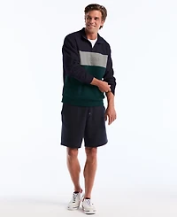 Original Penguin Men's Color-Blocked Fleece Zip Pull On Sweatshirt