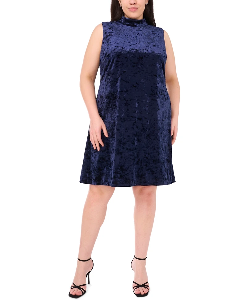 Msk Plus Sleeveless Mock Neck Dress