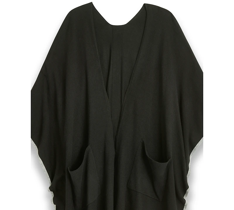 Calvin Klein Tipped Knit Shawl Ruana