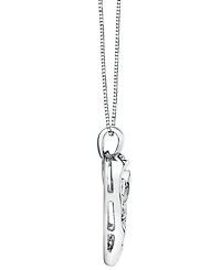 Macy's Sapphire Heart Pendant with Chain (3/4 ct. t.w.) in Sterling Silver