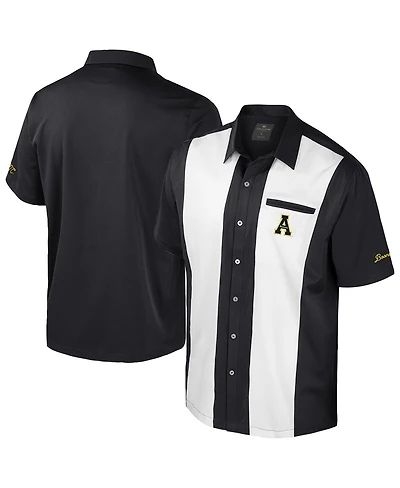 Colosseum Men's Black Appalachian State Mountaineers Strike Bowling Button-Up Shirt