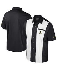 Colosseum Men's Black Appalachian State Mountaineers Strike Bowling Button-Up Shirt