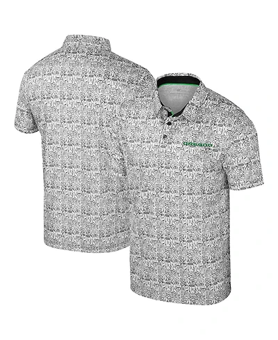 Colosseum Men's Green Oregon Ducks It's Time All Over Print Polo Shirt
