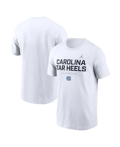 Jordan Men's White North Carolina Tar Heels 2025 Courtside Basketball Performance T-Shirt