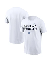 Jordan Men's White North Carolina Tar Heels 2025 Courtside Basketball Performance T-Shirt