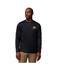 Columbia Men's Black Ohio State Buckeyes Phg Terminal Shot 3-Hit Long Sleeve T-Shirt