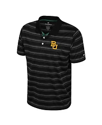 Colosseum Men's Black Baylor Bears Milk Steak Polo Shirt