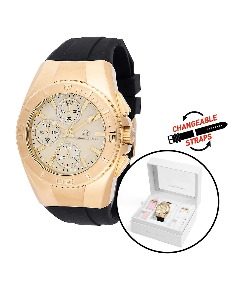 Techomarine Women's Tm-124035 Cruise Original Quartz Chronograph Gold Dial Watch