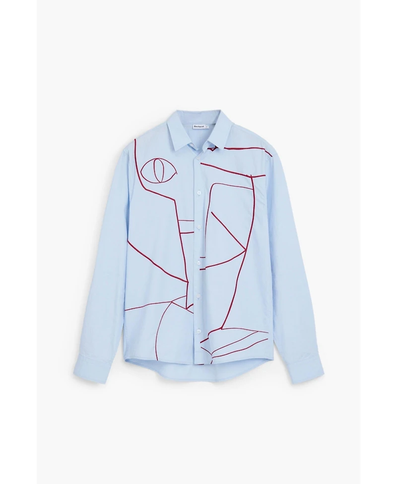 Desigual Men's Shirt with abstract embroidery