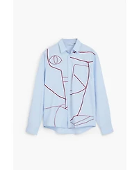 Desigual Men's Shirt with abstract embroidery