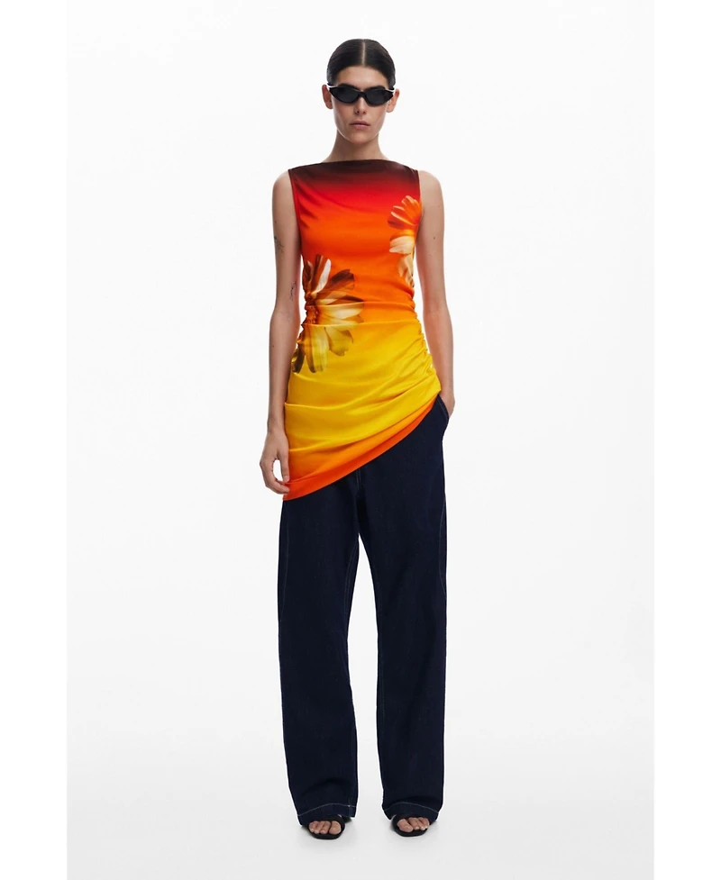 Desigual Women's Ombre asymmetrical dress