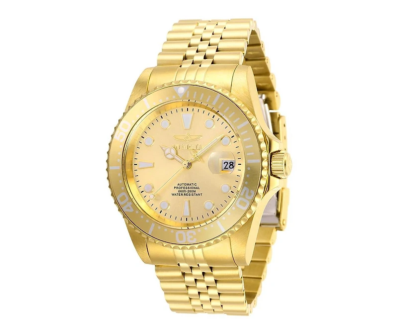 Invicta Men's 30096 Pro Diver Automatic 3 Hand Champagne Dial Watch