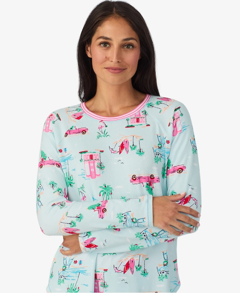 Cuddl Duds Women's 2-Piece Brushed Sweater Knit Long Sleeve Jogger Pajama Set