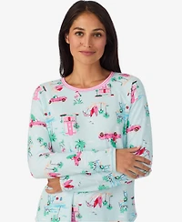 Cuddl Duds Women's 2-Piece Brushed Sweater Knit Long Sleeve Jogger Pajama Set