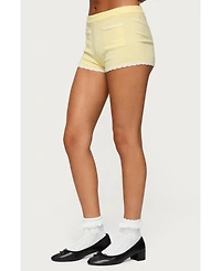 Edikted Women's Leila Scalloped Knit Shorts