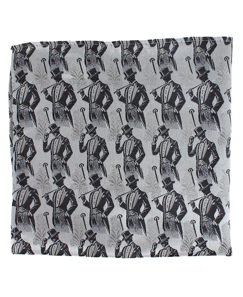 Trafalgar Men's Ambrose Dapper Night 12x12 Silk Pocket Square