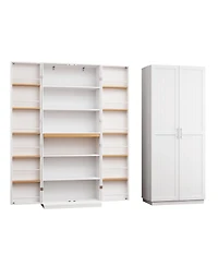 Casainc Kitchen Pantry Cabinet with Doors and Adjustable Shelves for Dining or Living Room