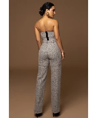 Jluxlabel Women's Stay Sharp Tweed Trouser