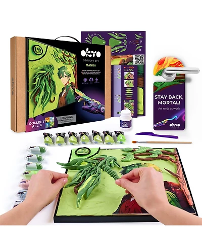 Wise Elk Okto Manga Elements - Earth - 3D Clay Canvas Kit (11.8×15.7 in)